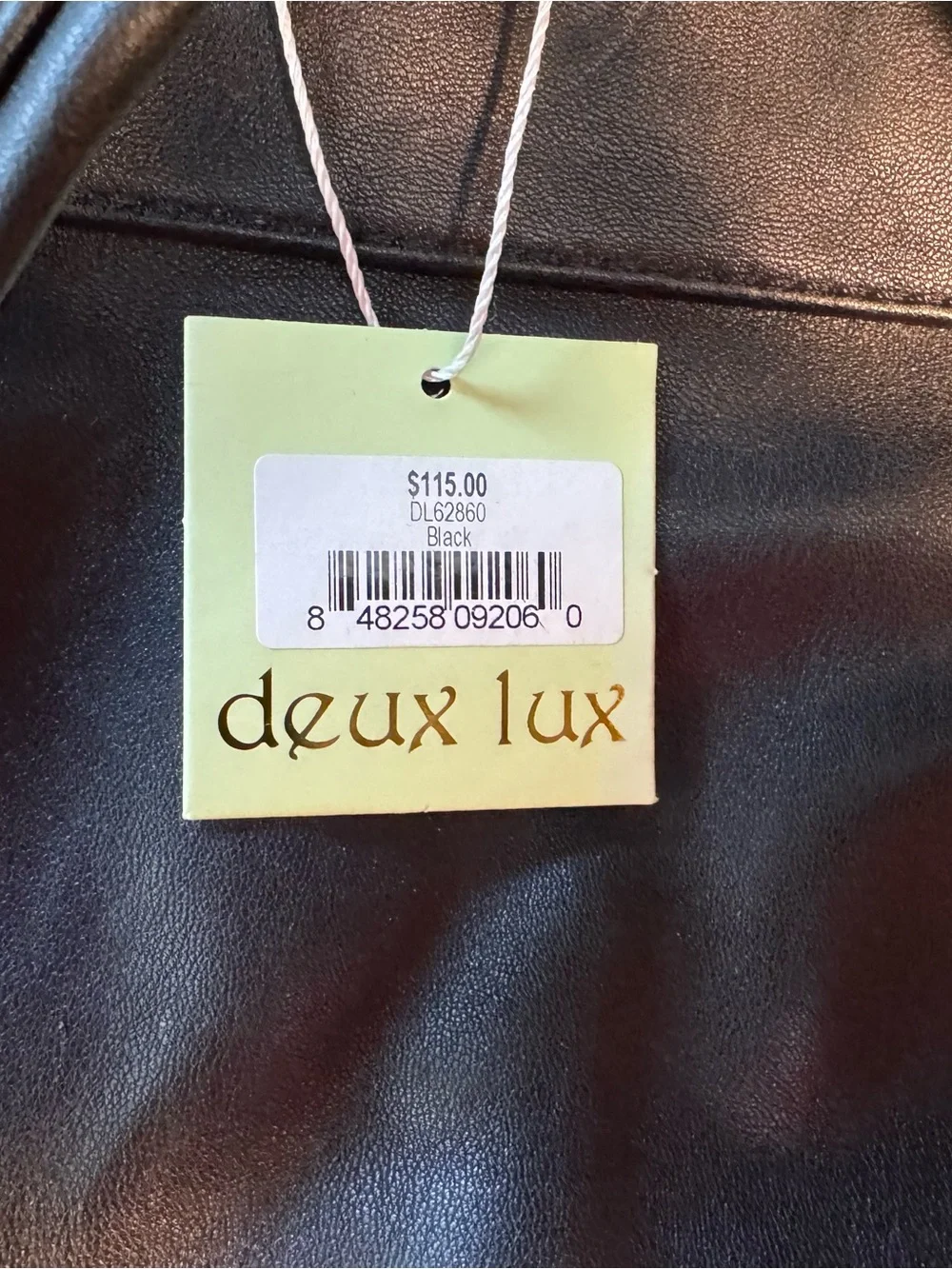 Deux lux Black Woven Drawstring Backpack